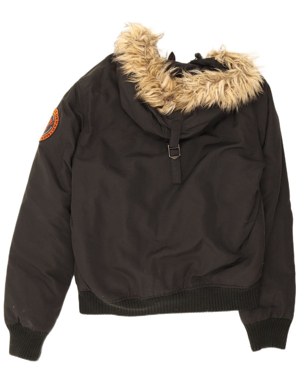 Jaqueta bomber masculina Superdry com capuz UK 42 XL Nylon preto