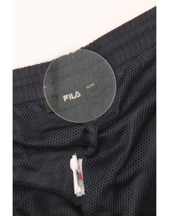 Calça de treino masculina Fila XL azul marinho poliéster