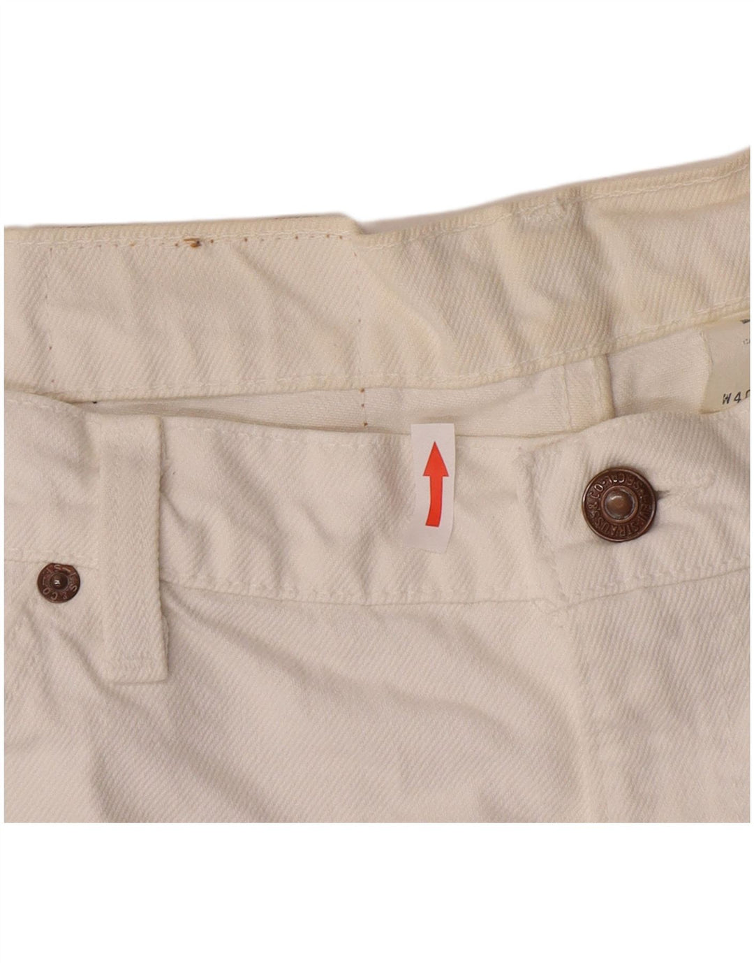 Shorts jeans masculino 550 Levi's W40 XL algodão branco