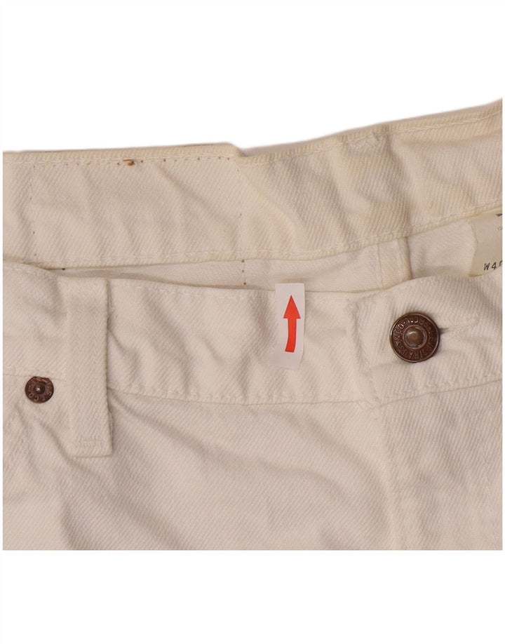 Shorts jeans masculino 550 Levi's W40 XL algodão branco