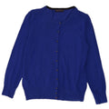 Suéter cardigã feminino Marks & Spencer UK 12 viscose azul médio