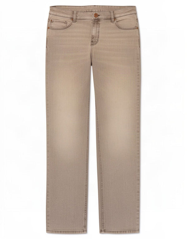 Jeans retos femininos Marks & Spencer Reino Unido 16 grande W30 L29 algodão cinza