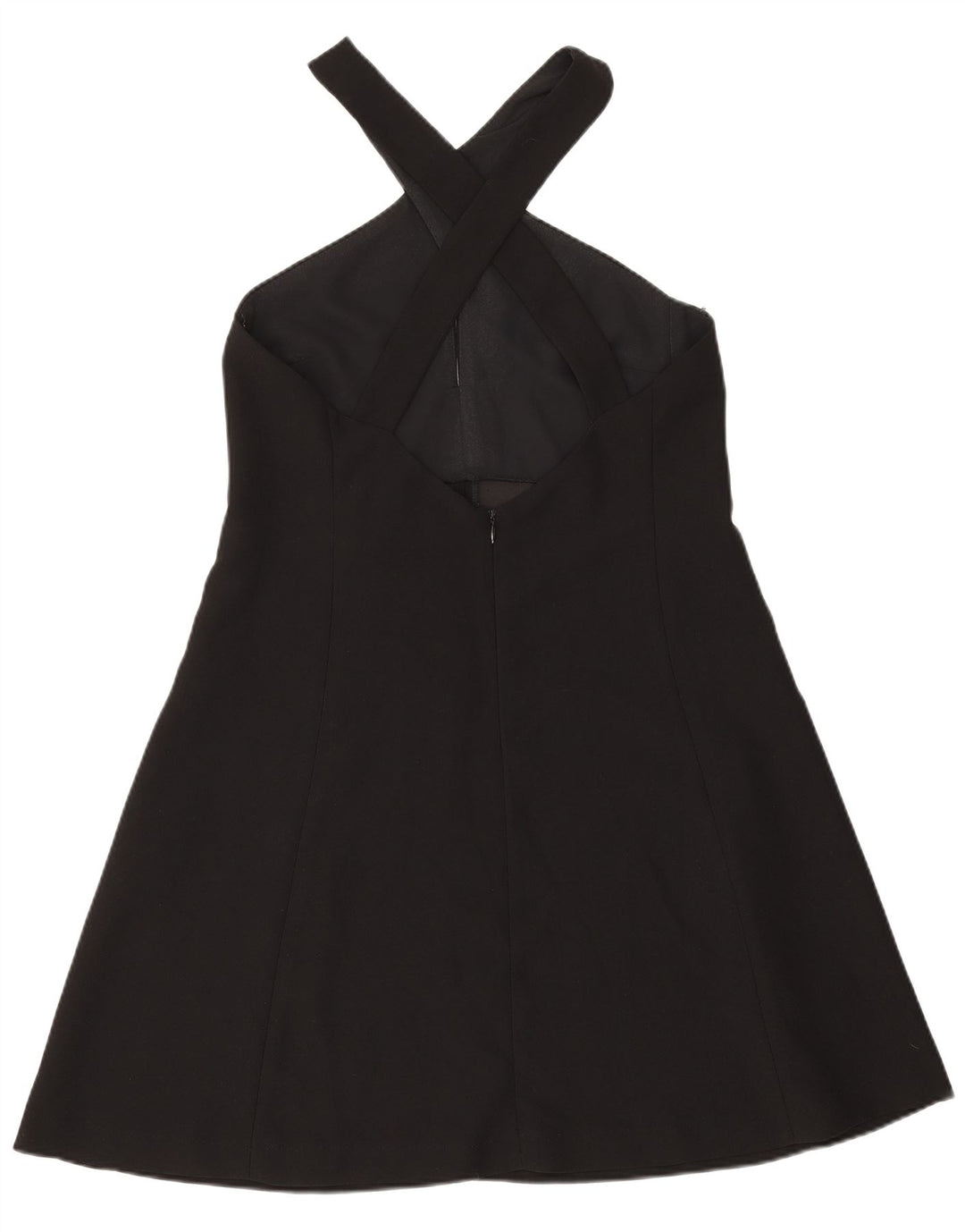 Vestido feminino Zara Halter UK 6 XS preto poliéster