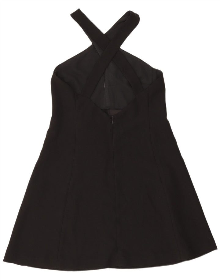 Vestido feminino Zara Halter UK 6 XS preto poliéster