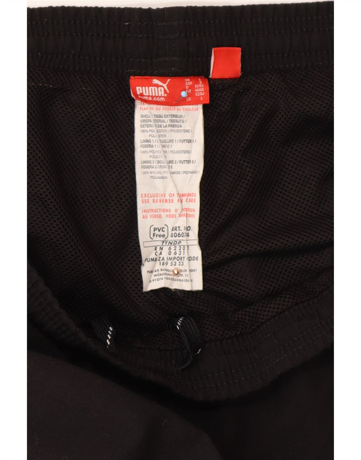 Calça esportiva masculina PUMA Graphic, grande, preta, poliéster