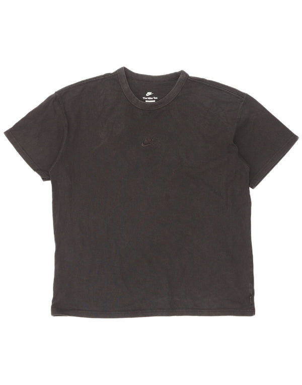Camiseta masculina Nike Loose Fit Top grande de algodão preto