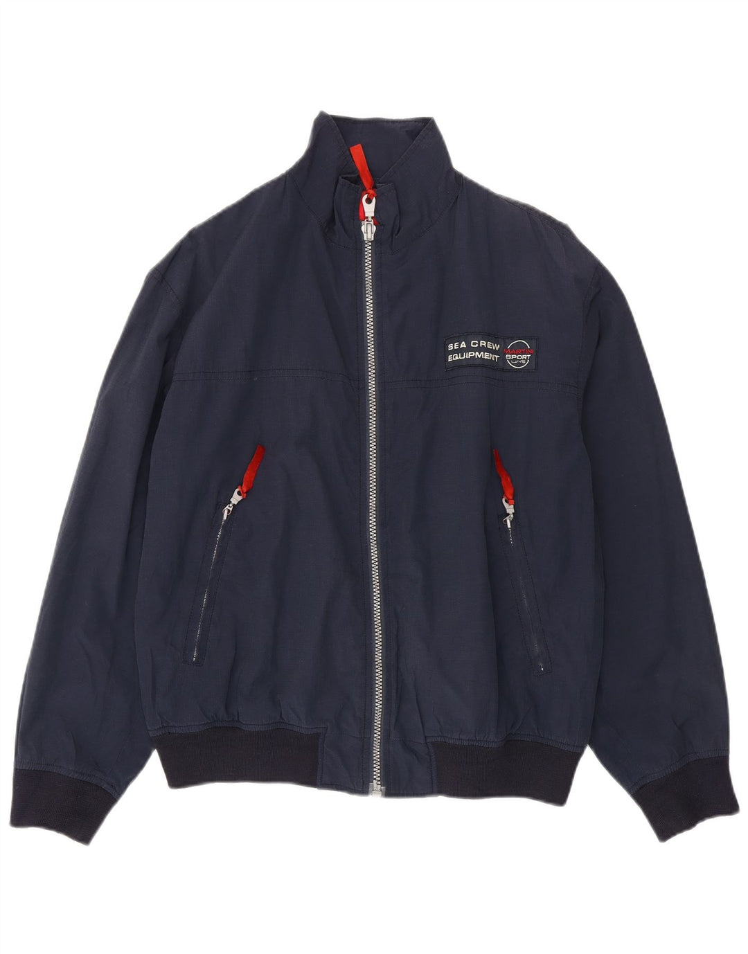 Jaqueta bomber masculina vintage IT 48 algodão azul marinho médio