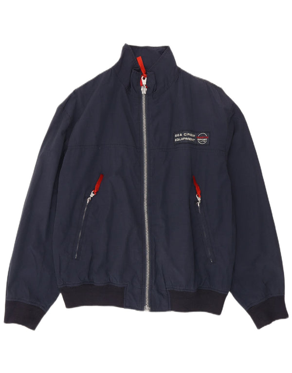 Jaqueta bomber masculina vintage IT 48 algodão azul marinho médio