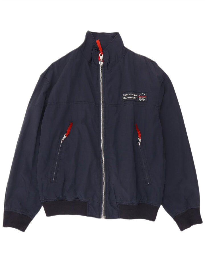 Jaqueta bomber masculina vintage IT 48 algodão azul marinho médio