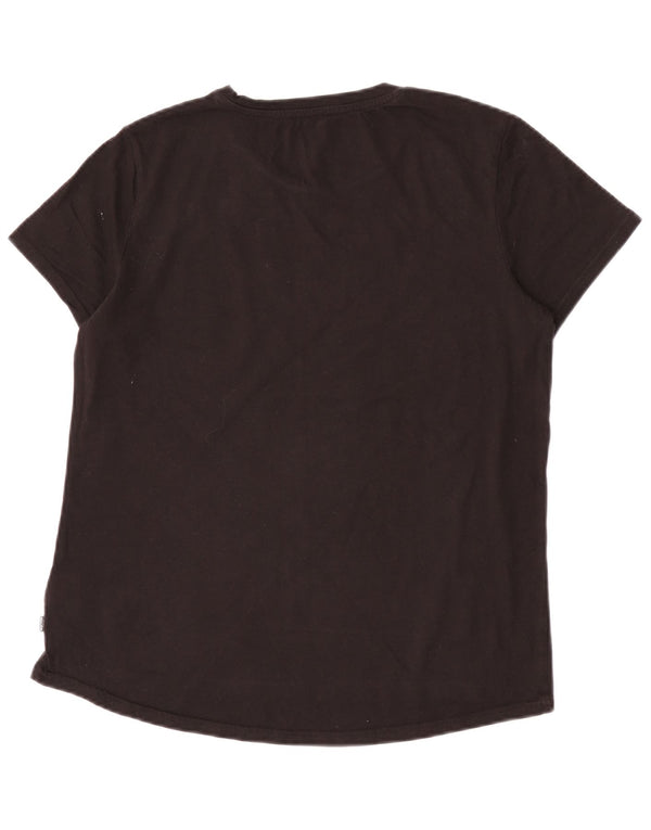 Puma Camiseta Feminina Graphic Top UK 14 Médio Algodão Preto