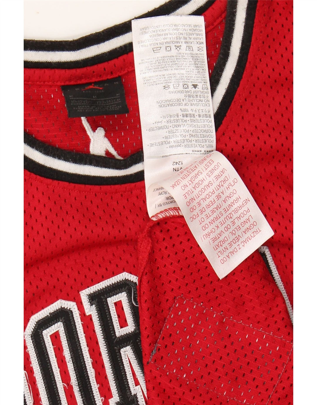 JORDAN Boys Graphic Vest Top 10-11 Anos Médio Poliéster Vermelho