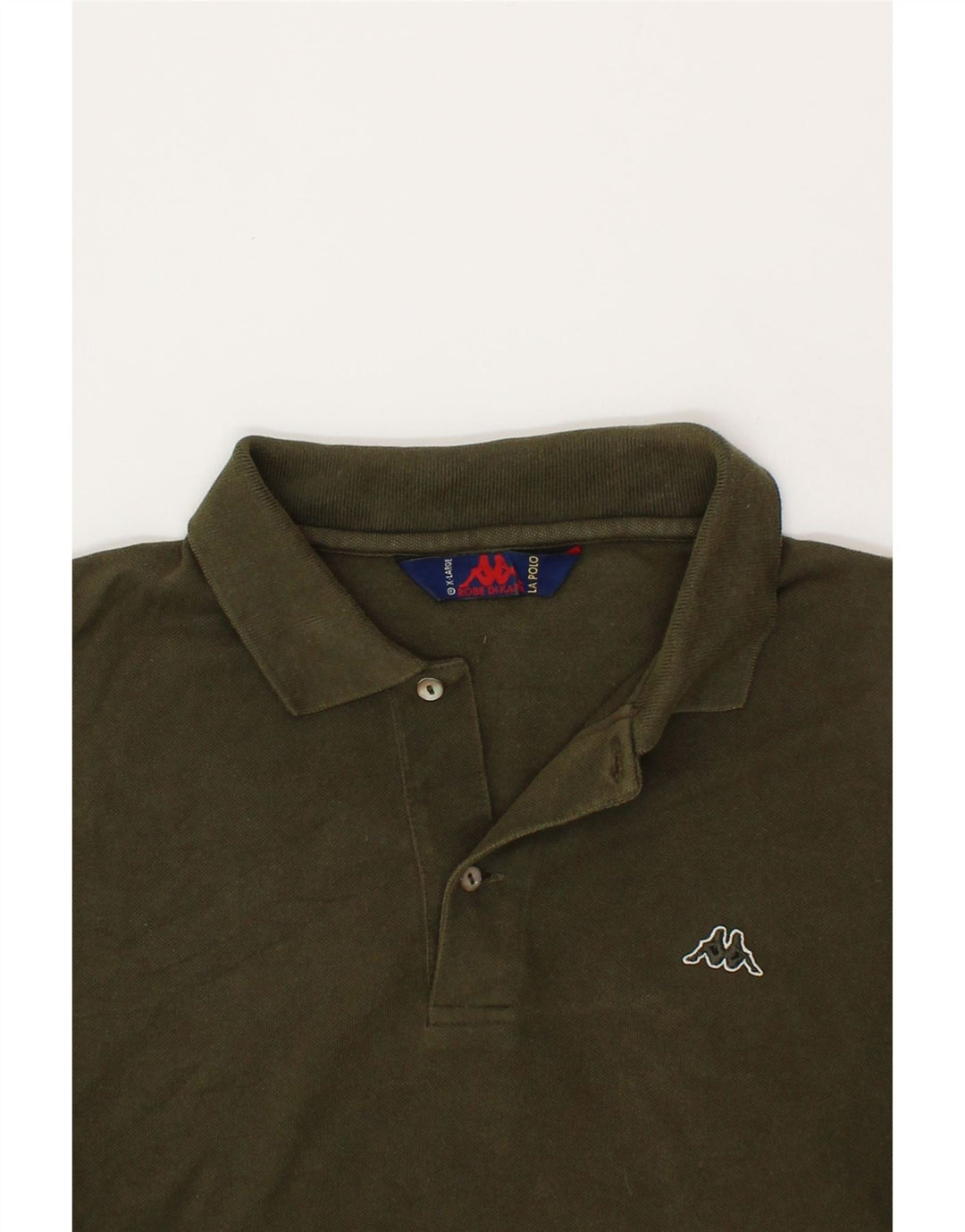 KAPPA Mens Polo Shirt XL Khaki Cotton Vintage Kappa and Second-Hand Kappa from Messina Hembry 