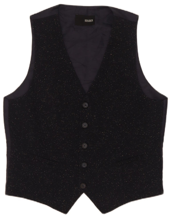 Colete masculino Kruder IT 52 grande poliéster manchado azul marinho