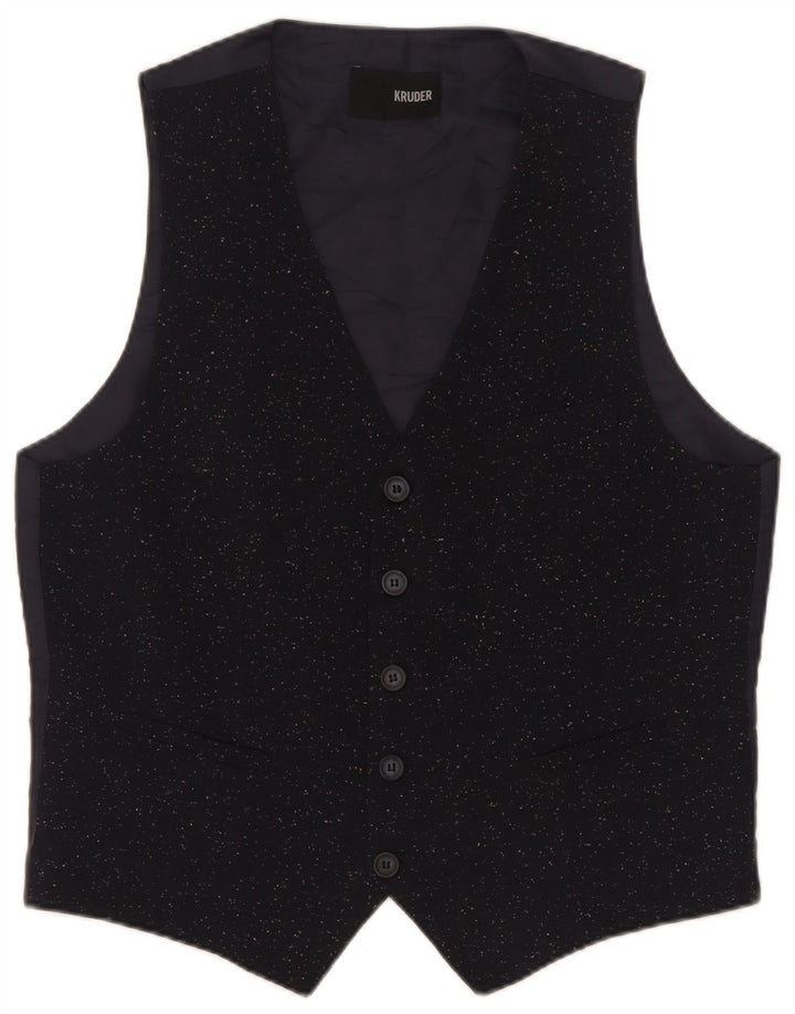 Colete masculino Kruder IT 52 grande poliéster manchado azul marinho