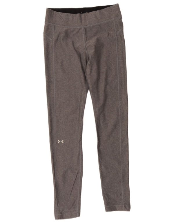 Under Armour Womens Heat Gear Leggings UK 12 cinza médio manchado