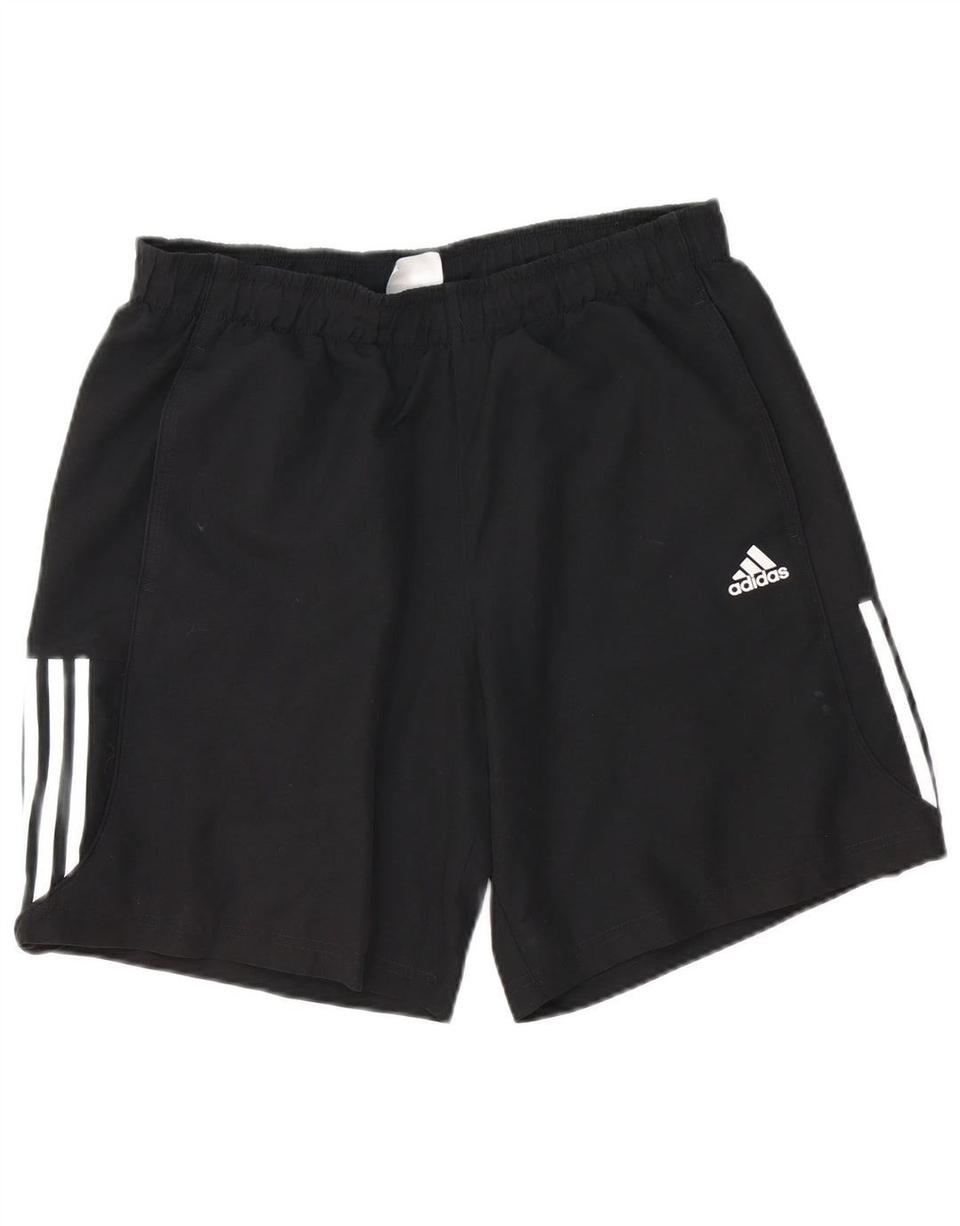 Shorts esportivos masculinos Adidas grande poliéster preto