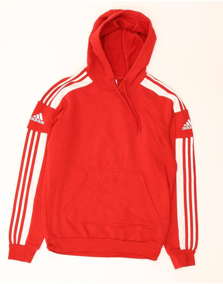 Adidas Mens Hoodie Jumper Pequeno Algodão Vermelho