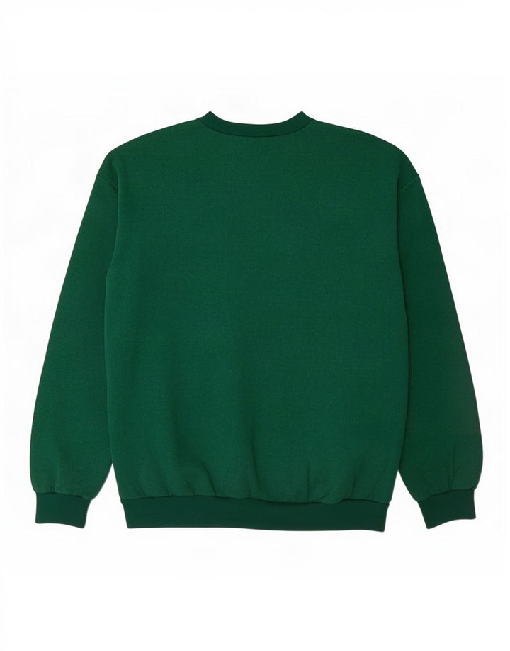 Moletom gráfico masculino vintage Jumper XL algodão verde