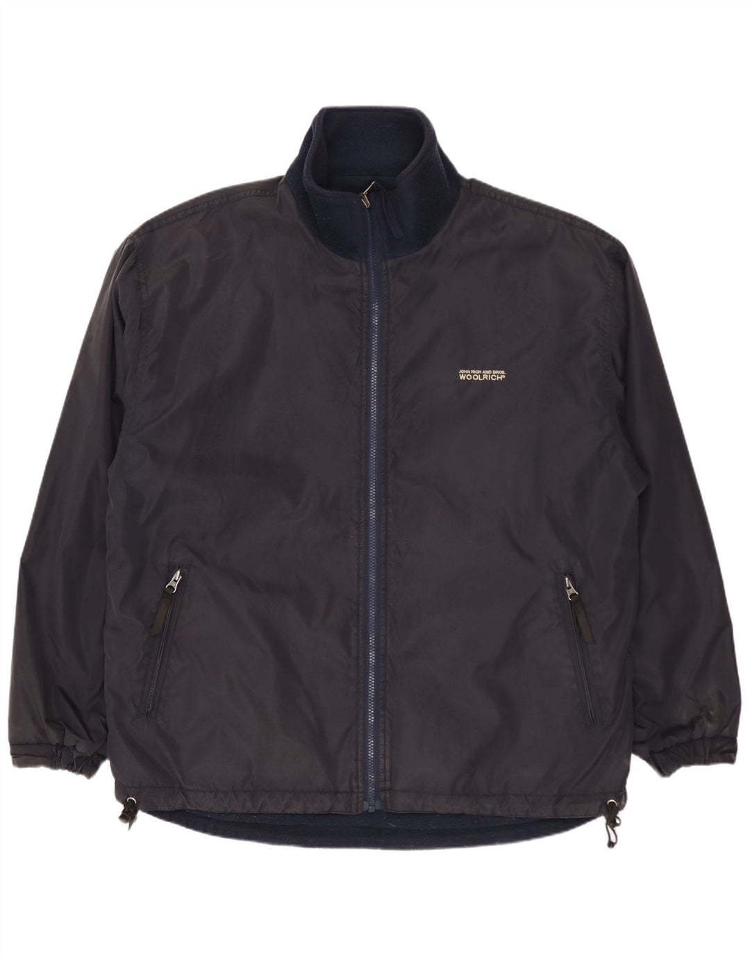 Jaqueta reversível masculina WOOLRICH Reino Unido 40 grande nylon azul marinho