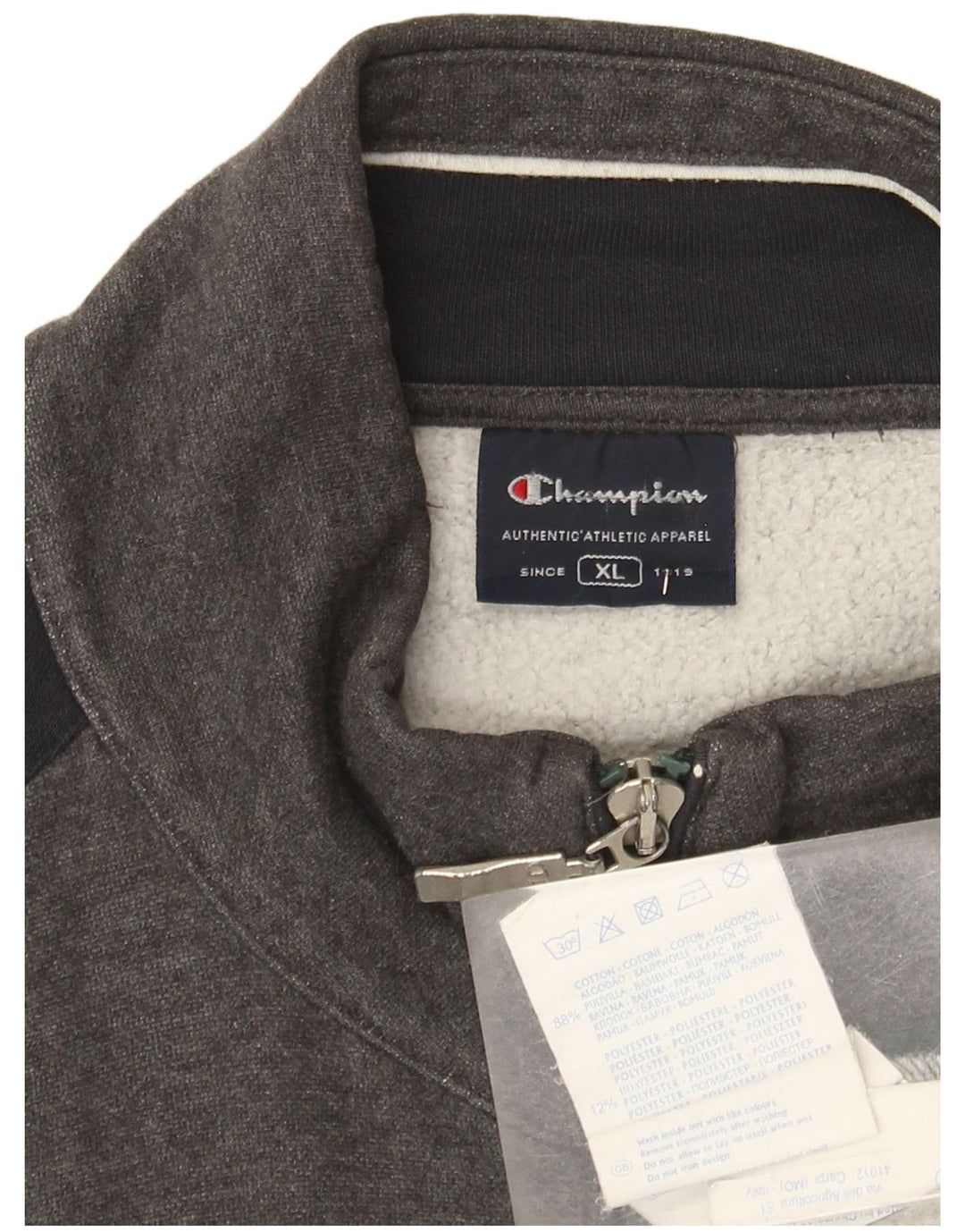 Jaqueta masculina de agasalho Champion XL cinza colorblock algodão