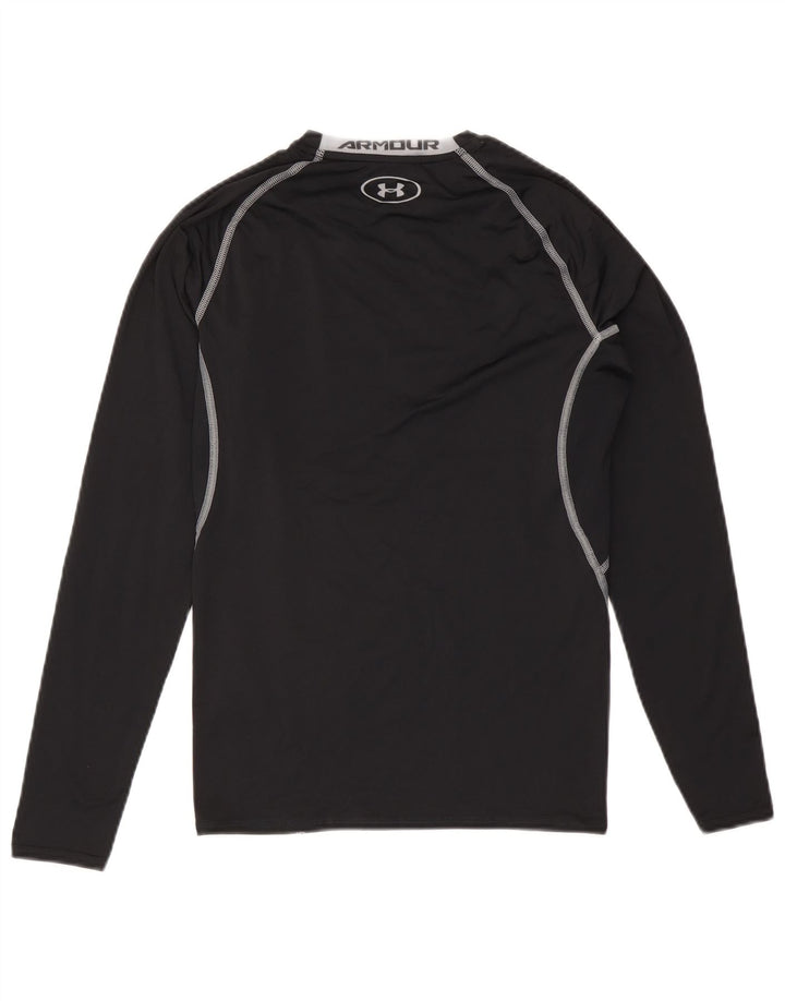 Under Armour Mens Heat Gear Top Manga Longa Grande Poliéster Preto