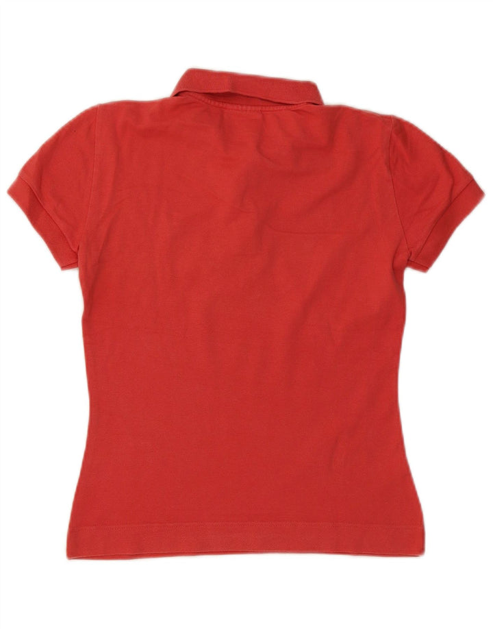 Camisa polo feminina Lacoste tamanho 38 algodão vermelho médio
