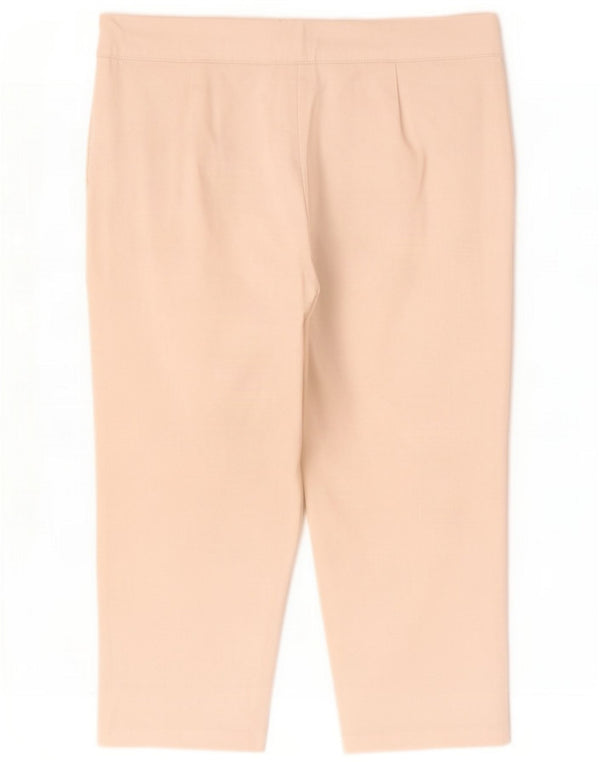 Calça capri feminina Marks & Spencer reta UK 14 grande W34 L20 branca