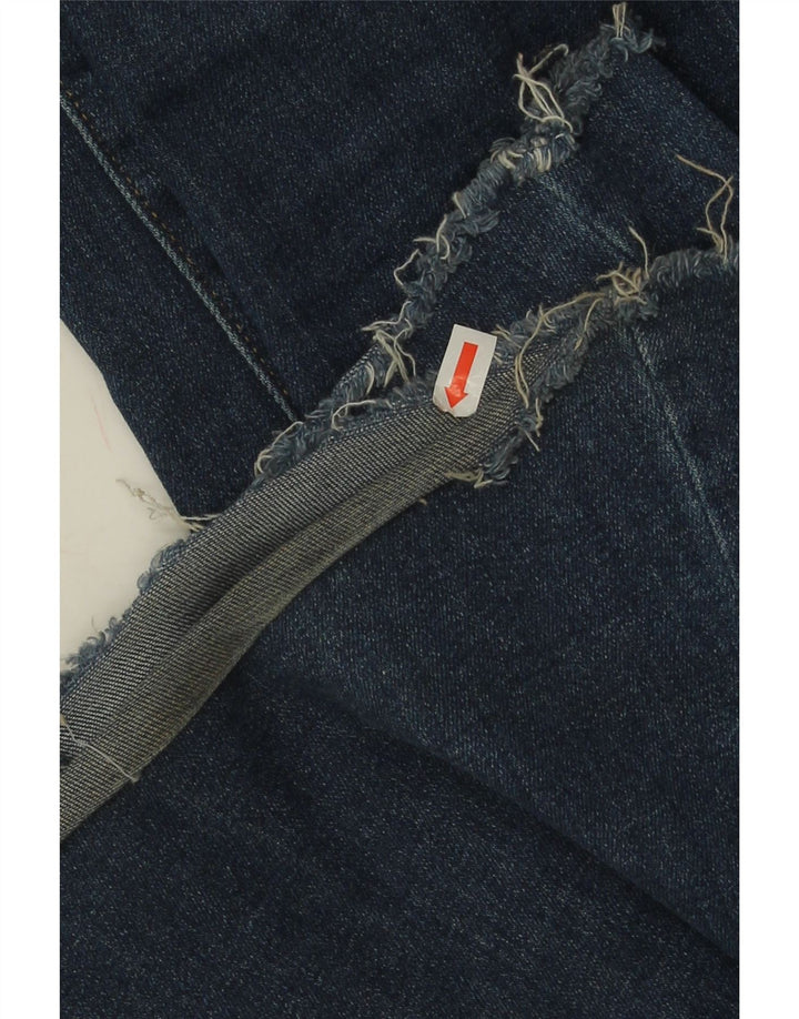 Calça jeans feminina Levi's cintura alta larga W25 L32 algodão azul marinho