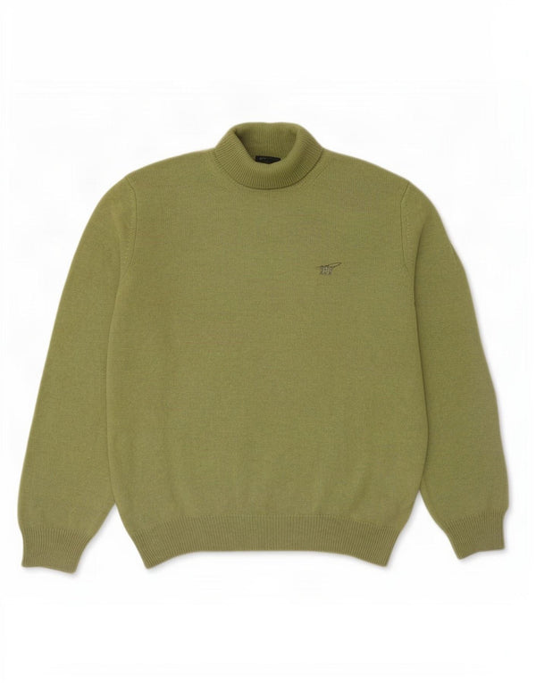 Suéter masculino Henry Cottons com gola redonda XL lã virgem verde