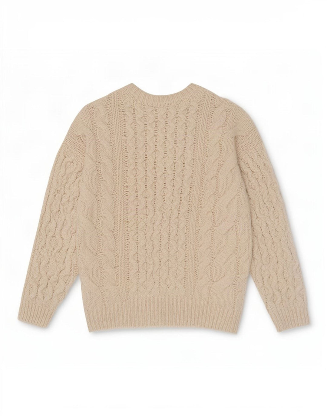 Zara Suéter feminino oversized com gola redonda UK 12 Médio Off White