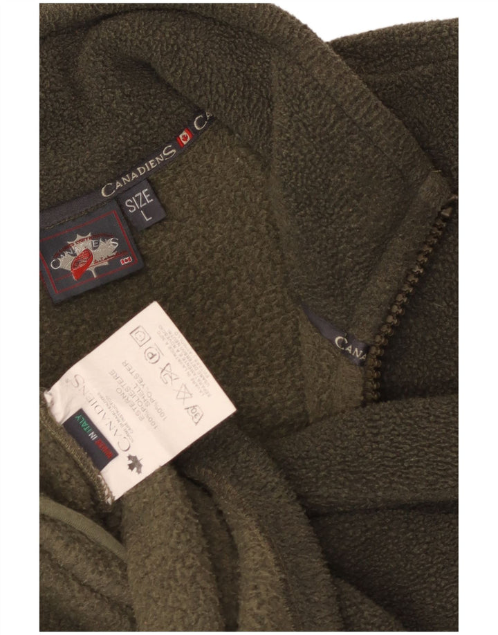 Jaqueta de lã masculina Canadiens UK 40 poliéster verde grande