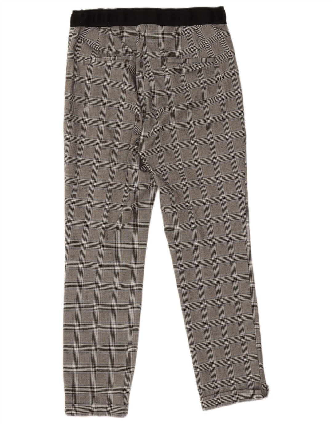 Zara Calça Feminina Slim Cropped Grande W30 L25 Cinza Xadrez