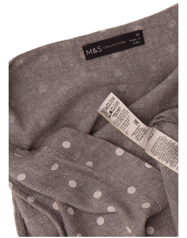 Vestido feminino Marks & Spencer sem mangas, Reino Unido 10, pequeno, cinza manchado