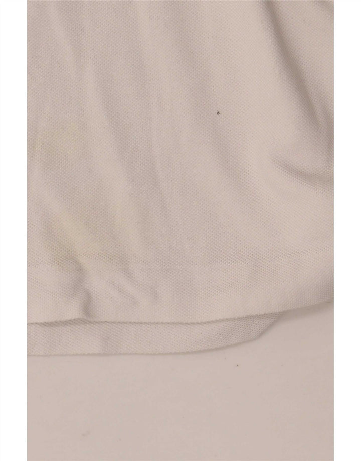 Camisa polo masculina Lacoste tamanho 3 pequeno algodão branco