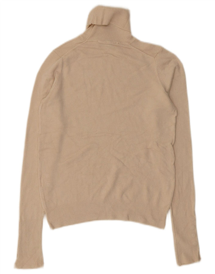 Zara Suéter feminino com gola redonda e gola redonda, Reino Unido 10 pequeno bege