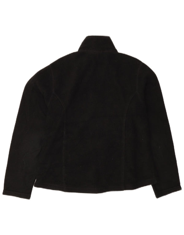 Jaqueta de lã feminina L.L.Bean UK 14 poliéster preto médio