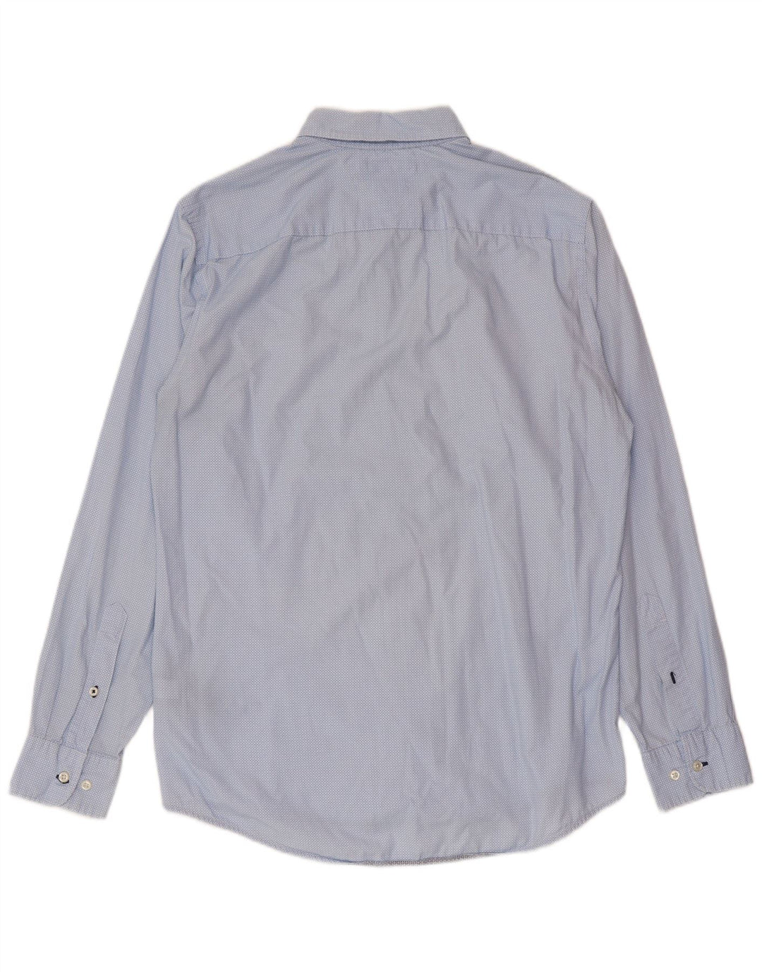 Camisa masculina Tommy Hilfiger Regular Fit algodão manchado azul médio