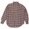 Fila Camisa masculina de flanela cinza médio algodão xadrez