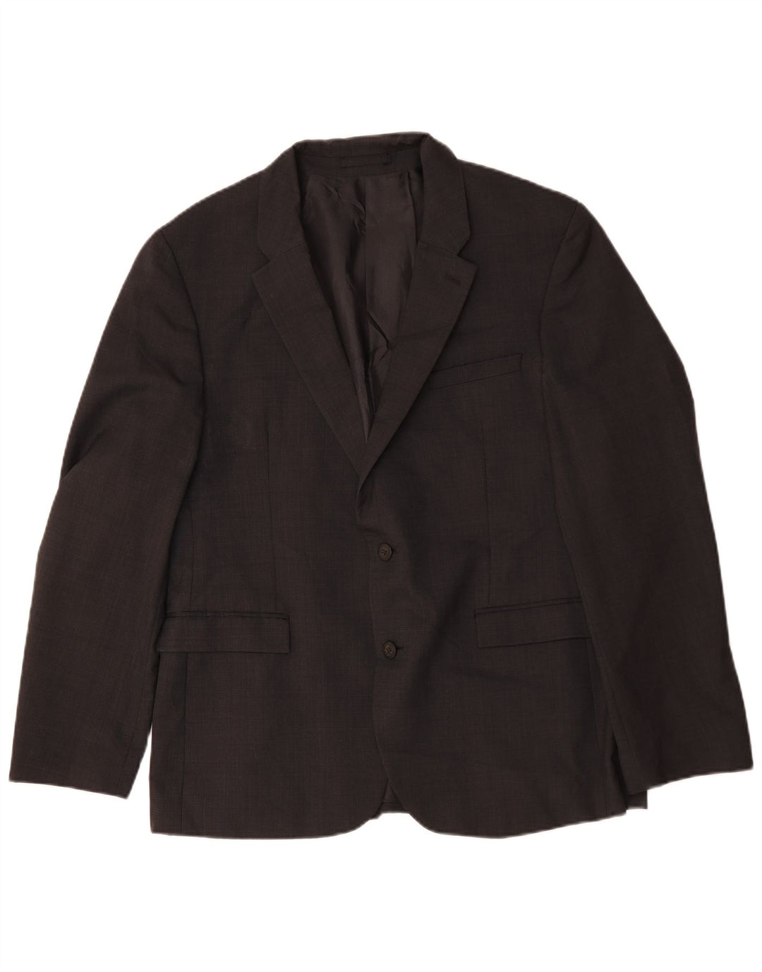 Jaqueta blazer masculina Marks & Spencer Autograph 2 botões Reino Unido 44 XL lã preta