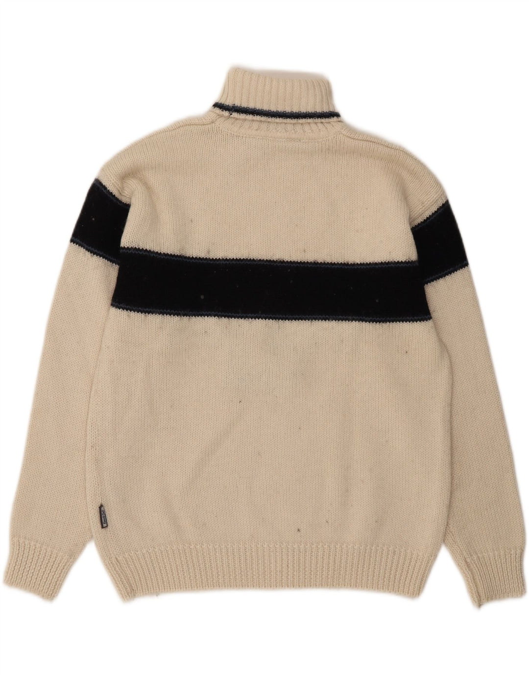 Suéter masculino Knock Out com gola redonda e lã colorblock branca média