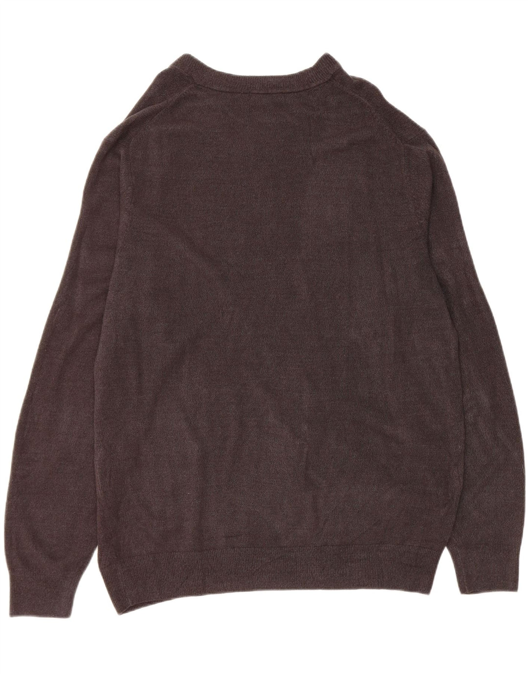 DOCKERS Mens Tall V-Neck Jumper Sweater XL Black Check Acrylic