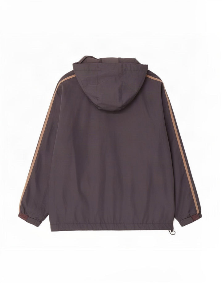Jaqueta de chuva com capuz masculina Umbro UK 36 poliéster cinza pequeno