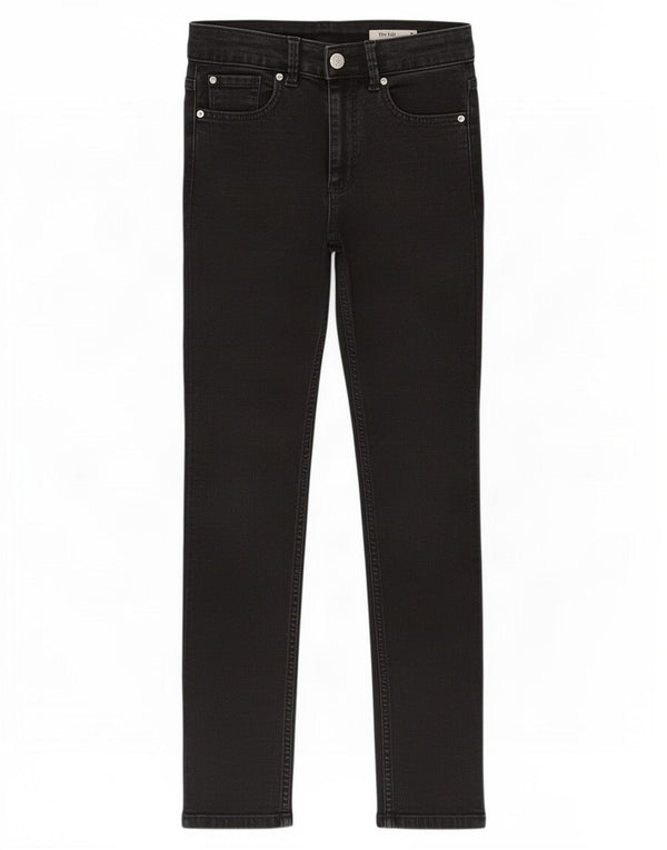 Marks & Spencer Feminino The Lily Slim Jeans Reino Unido 8 Pequeno W26 L26 Algodão Preto