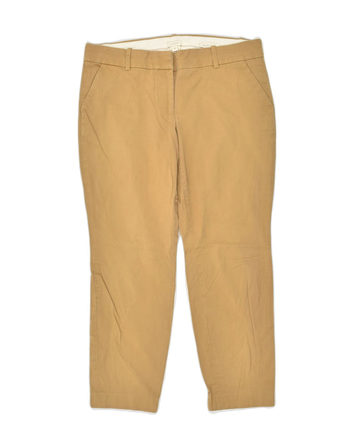 J. CREW Womens Slim Capri Trousers US 8 Medium W34 L25 Brown Cotton | Vintage J. Crew | Thrift | Second-Hand J. Crew | Used Clothing | Messina Hembry 