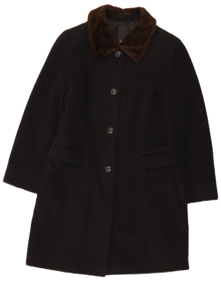 Sobretudo feminino Gil Bret UK 14 lã preta média