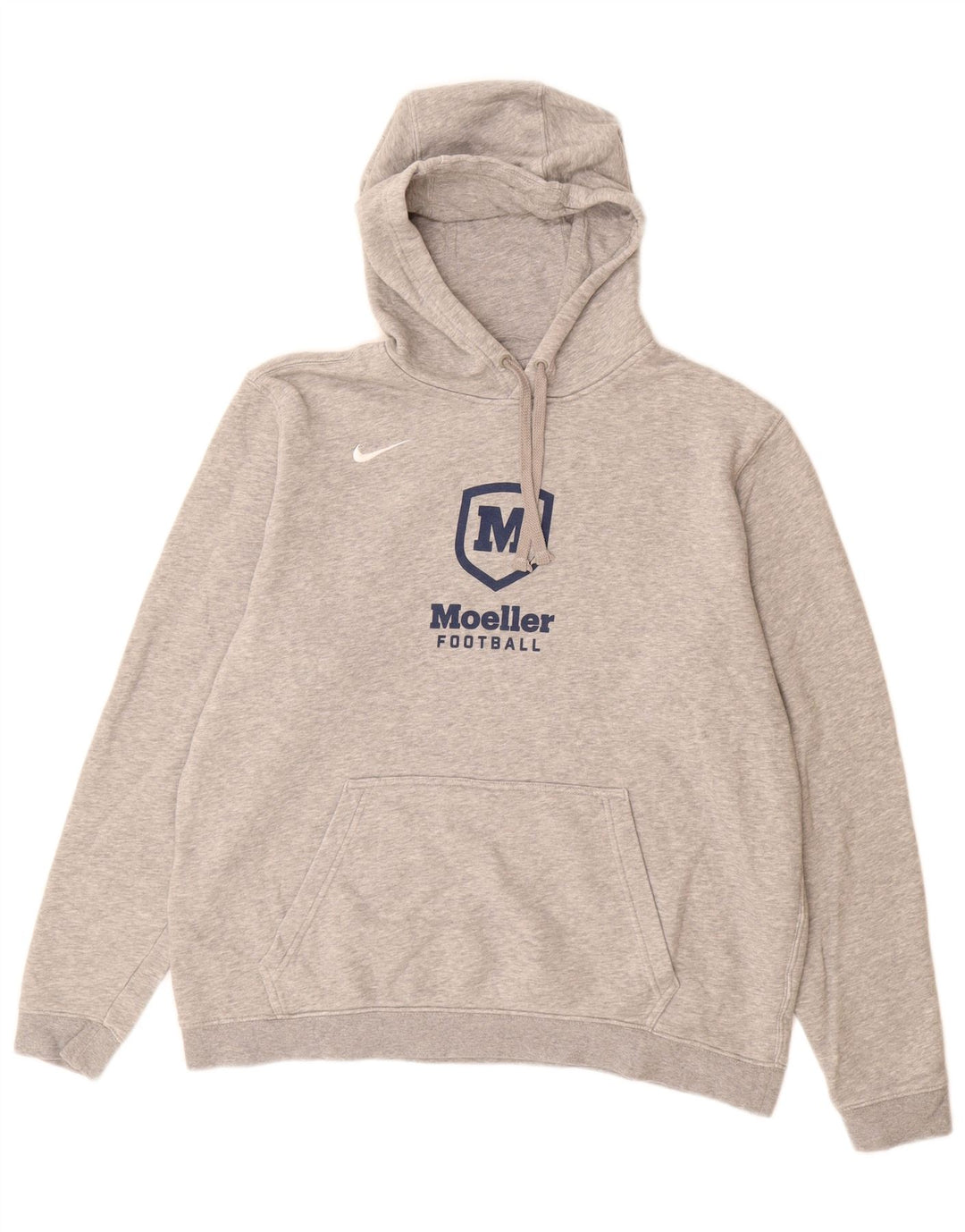 NIKE Masculino Moeller Graphic Hoodie Jumper Grande Algodão Cinza