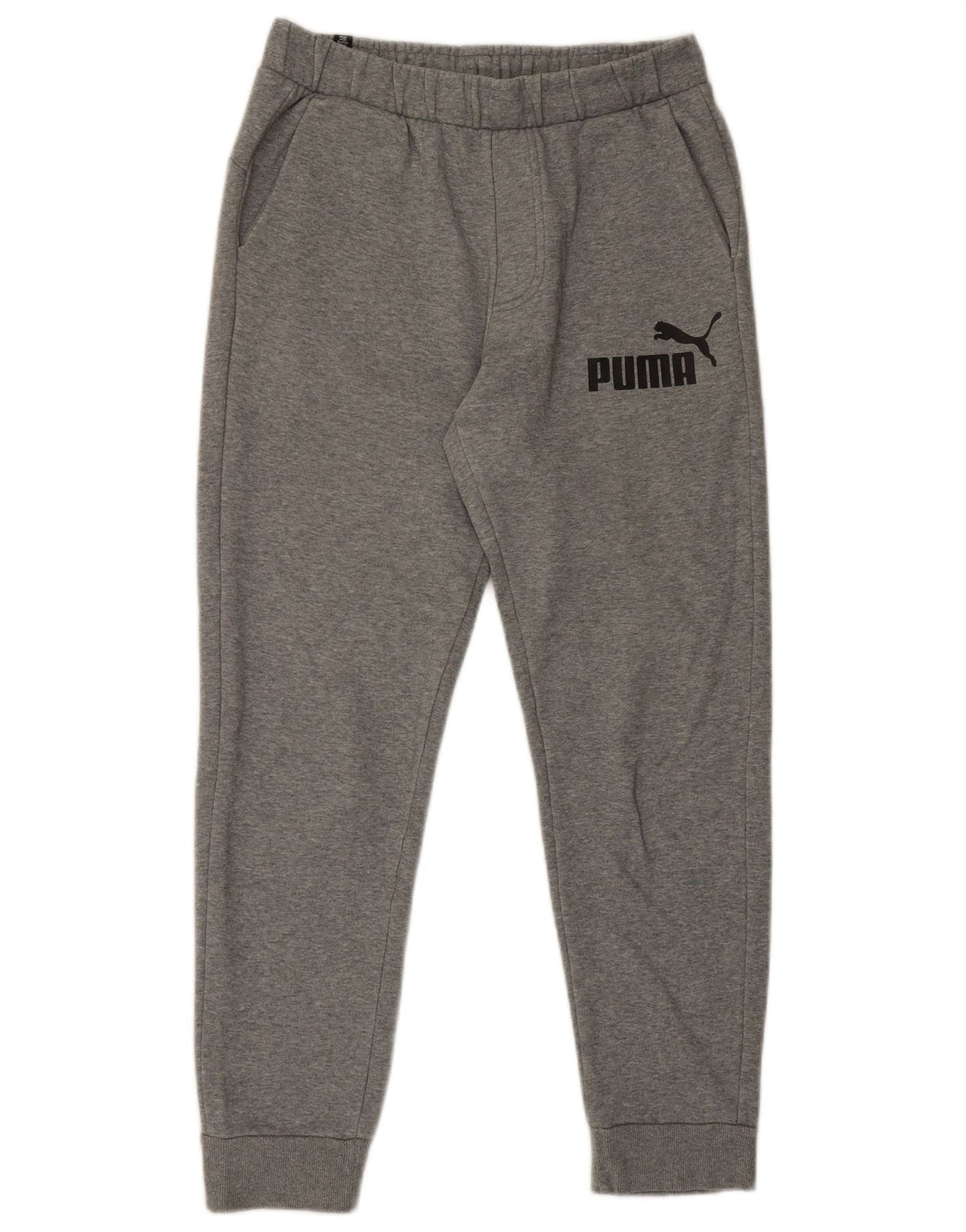 Calça de treino masculina Puma Graphic Joggers cinza médio algodão