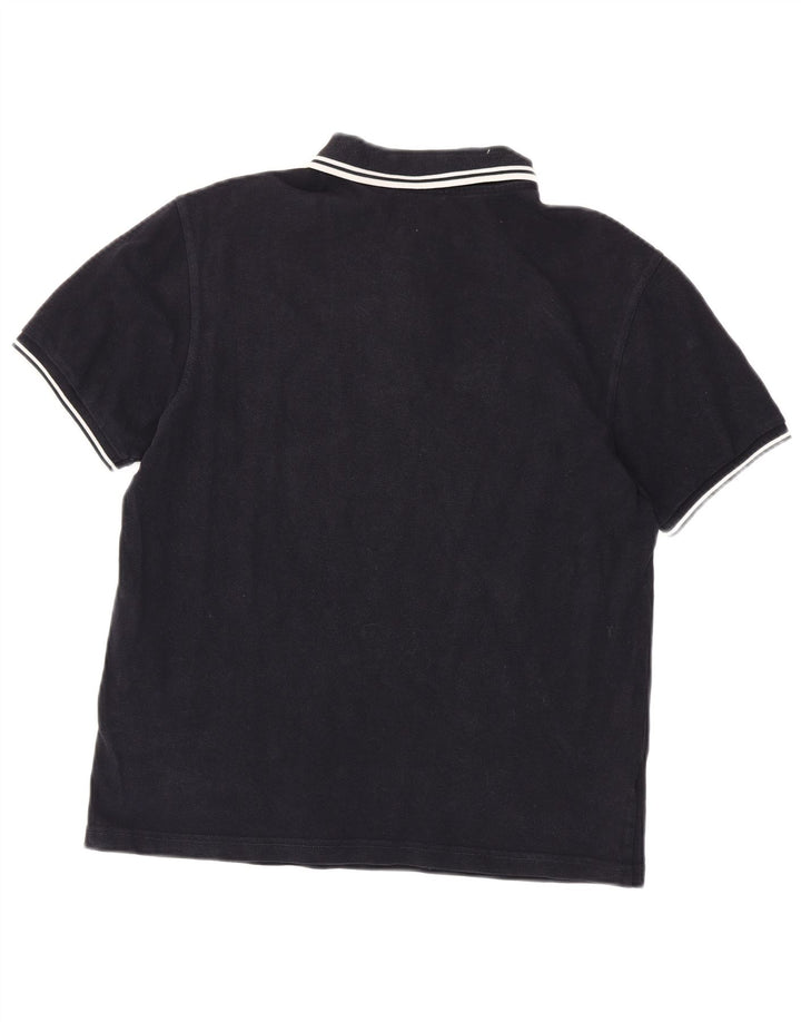 Camisa polo masculina Fred Perry médio algodão azul marinho