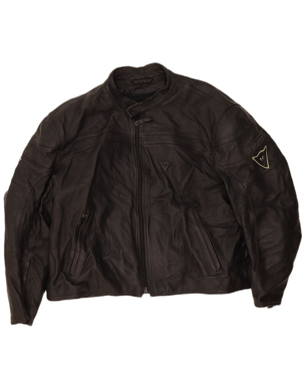 Jaqueta masculina Dainese Motorstyle couro Racer UK 42 XL preta