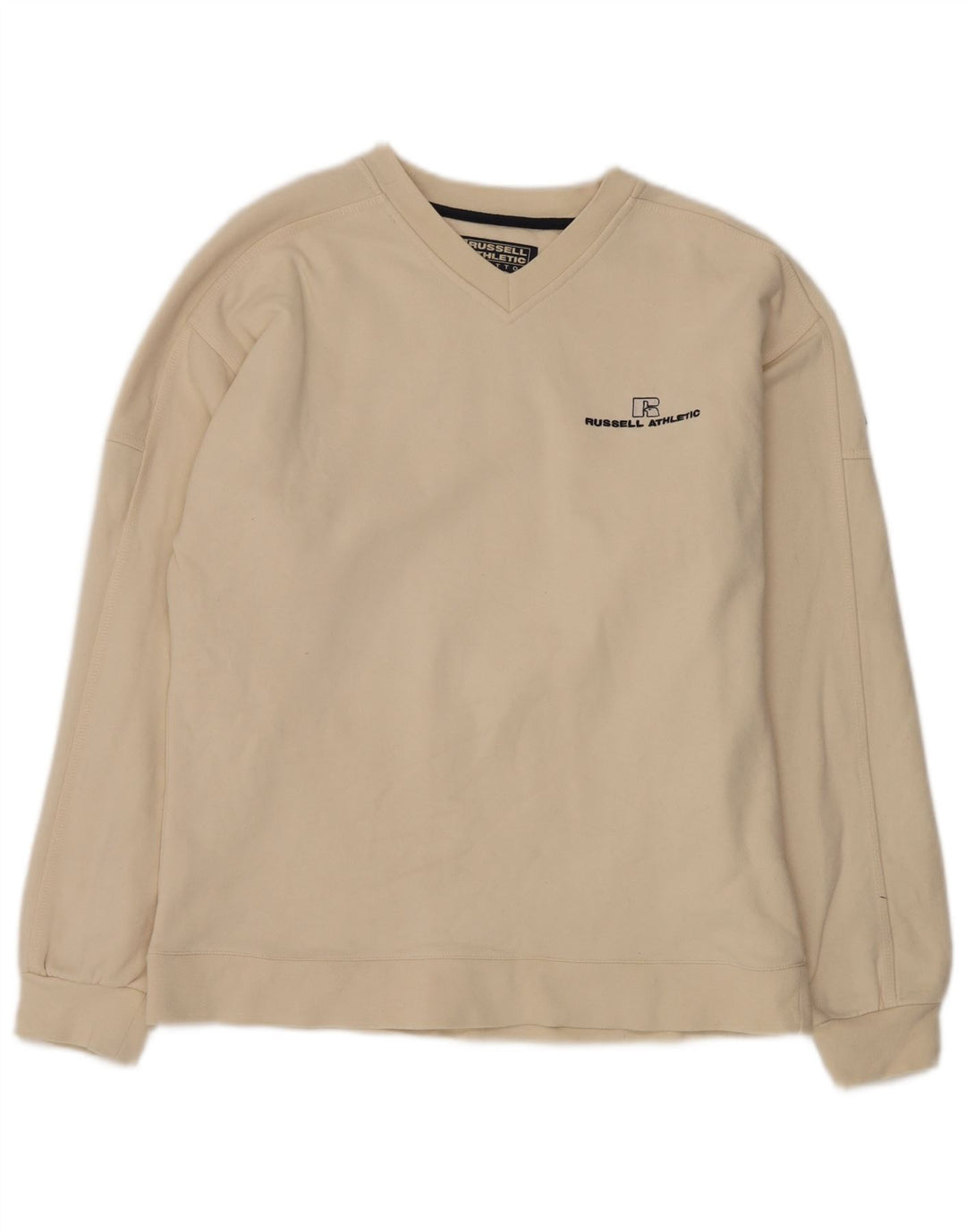 Jumper de moletom masculino RUSSELL ATLÉTICO médio off white